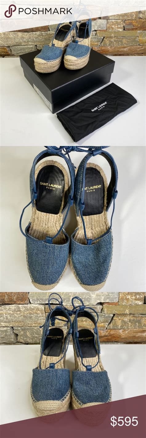 ysl espadrilles size chart|YSL denim espadrilles.